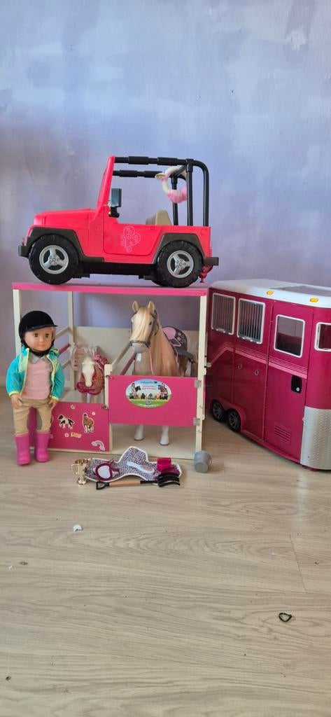 Our Generation Pop Paarden Auto en Trailer Set, Ophalen, Gebruikt