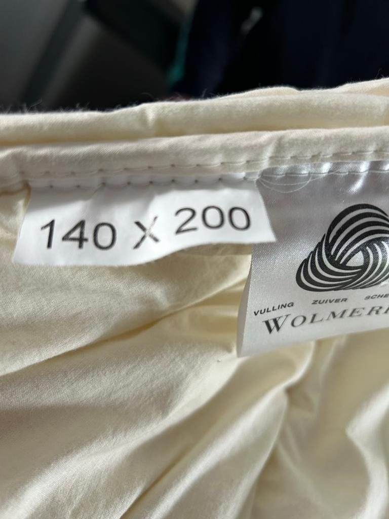 Wollen dekbed 140x200 - Texel-Lent zuivere scheerwol, Ophalen, Zo goed als nieuw, Eenpersoons, Overige kleuren