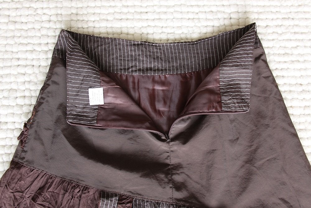 Mooie Vintage Rok (M) € 25,-, Maat 38/40 (M), Bruin, Ophalen of Verzenden, Zo goed als nieuw