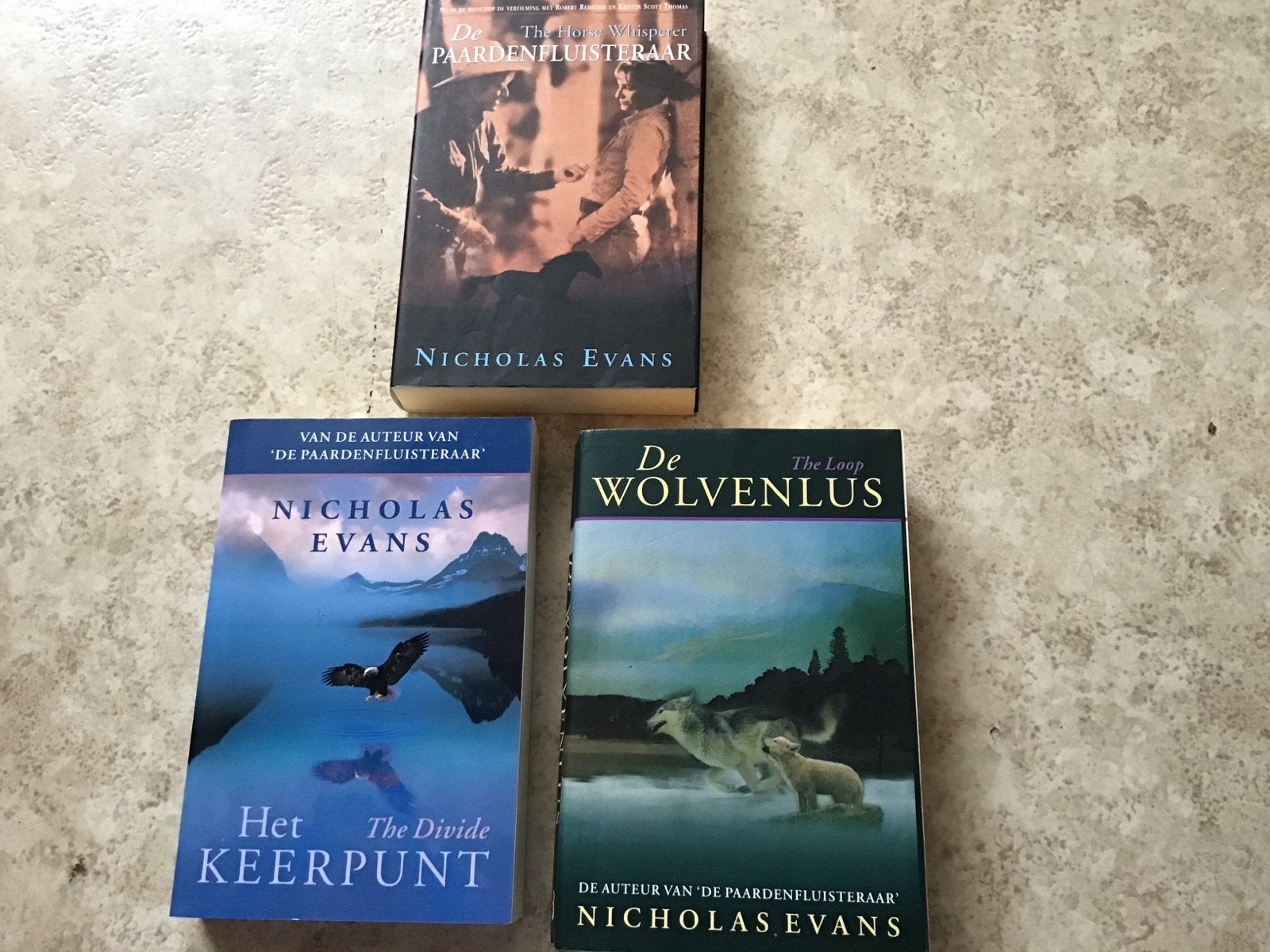 3 boeken van Nicholas Evans: De Paardenfluisteraar, Het Keer, Ophalen of Verzenden, Gelezen