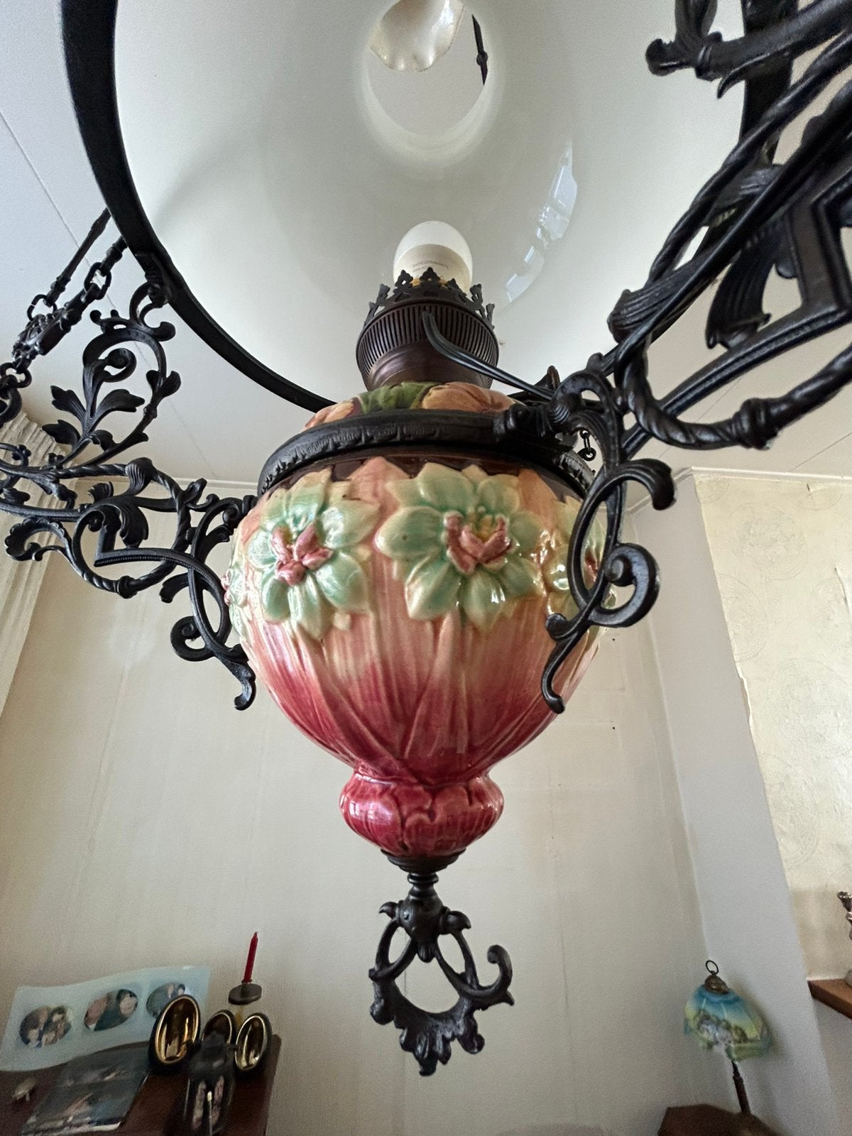 Antieke olielamp, Ophalen