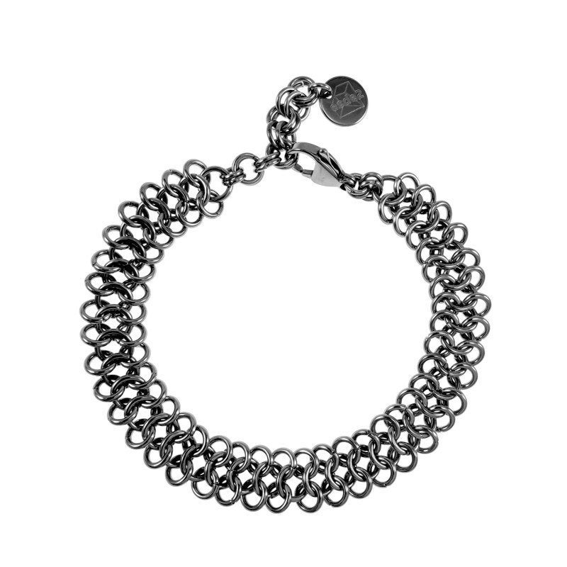 Armband Unisex Europese weeftechniek Gepolijst RVS 12mmBreed, Sieraden, Tassen en Uiterlijk, Armbanden, Staal, Birgitta-Gracht 33, 6465 EL Kerkrade, Nederland