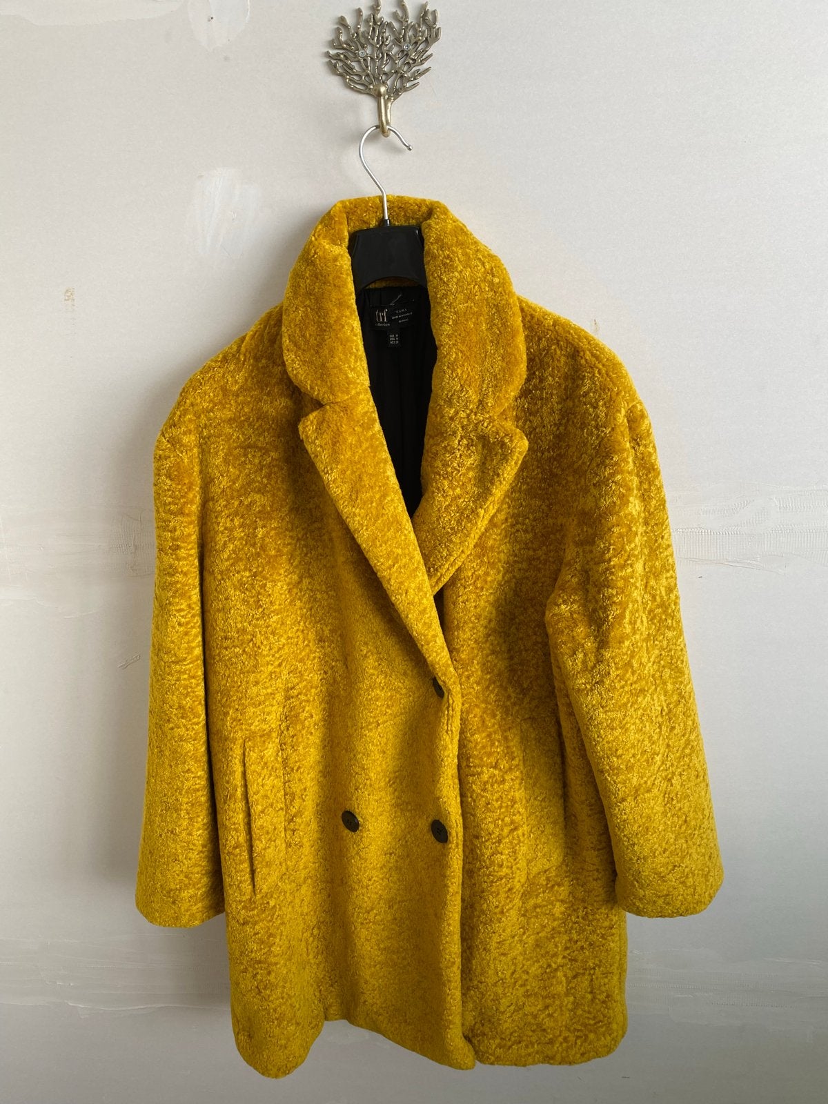Zara TRF Collection Gele Teddy Jas Maat M, Ophalen of Verzenden, Zo goed als nieuw, Maat 38/40 (M), Geel