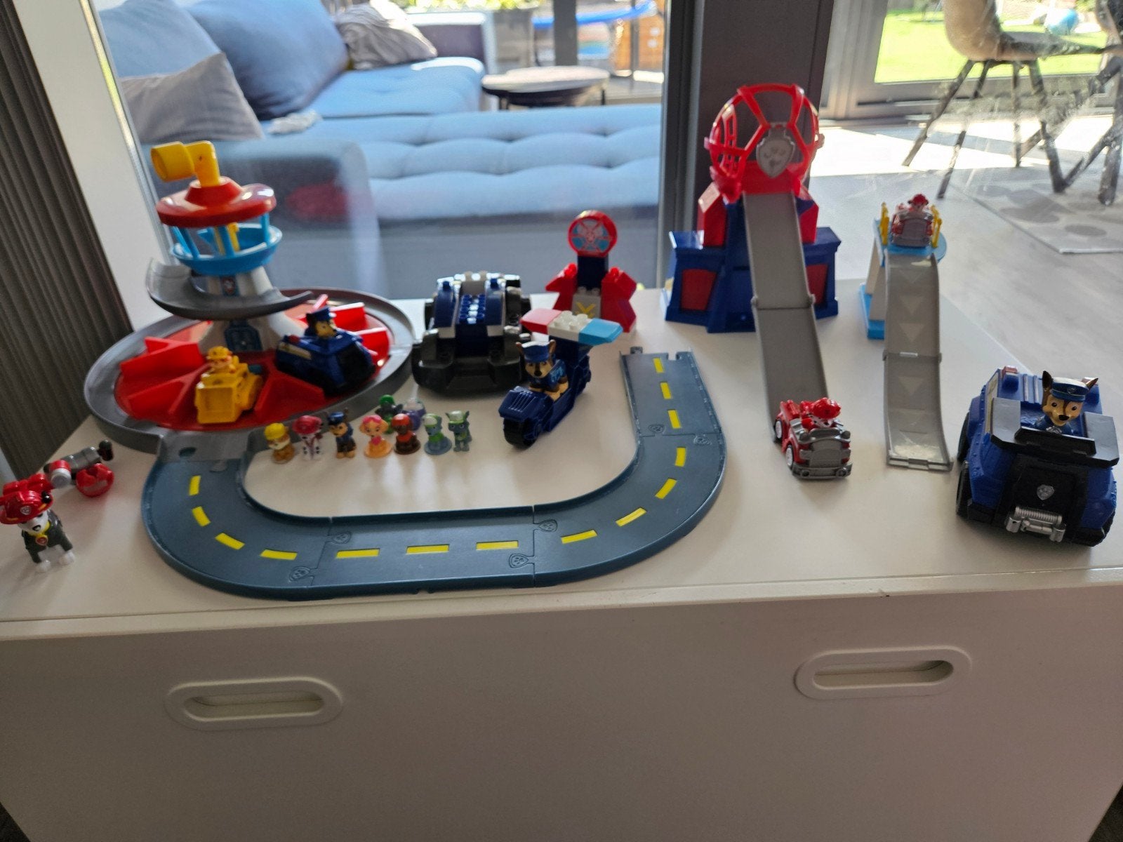 Verschillende Paw Patrol speelsets met voertuigen en figuren, Ophalen of Verzenden, Gebruikt