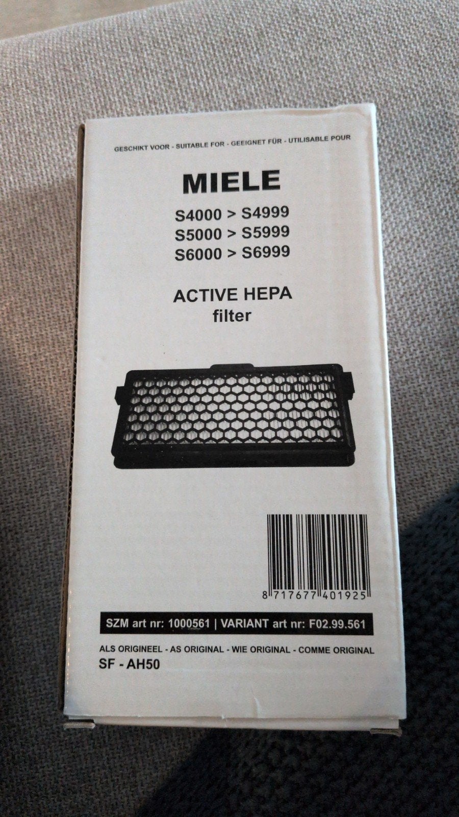 Miele Active HEPA filter SF-AH50 voor S4000-S6999, Ophalen, Inclusief accessoires, Overige typen, Nieuw