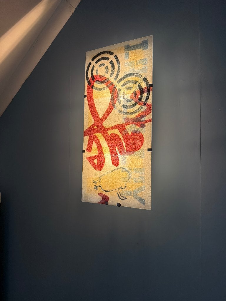 Wandlamp, Ophalen, Gebruikt, Glas, Wandlamp