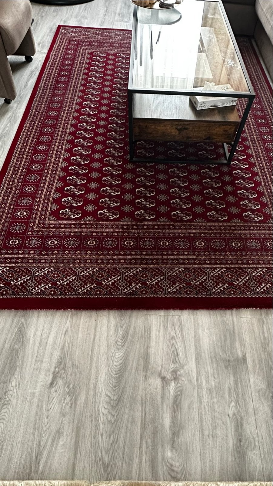 Merinos Classic Vloerkleed Rood - 170x240 cm, Ophalen, 150 tot 200 cm, 200 cm of meer, Zo goed als nieuw