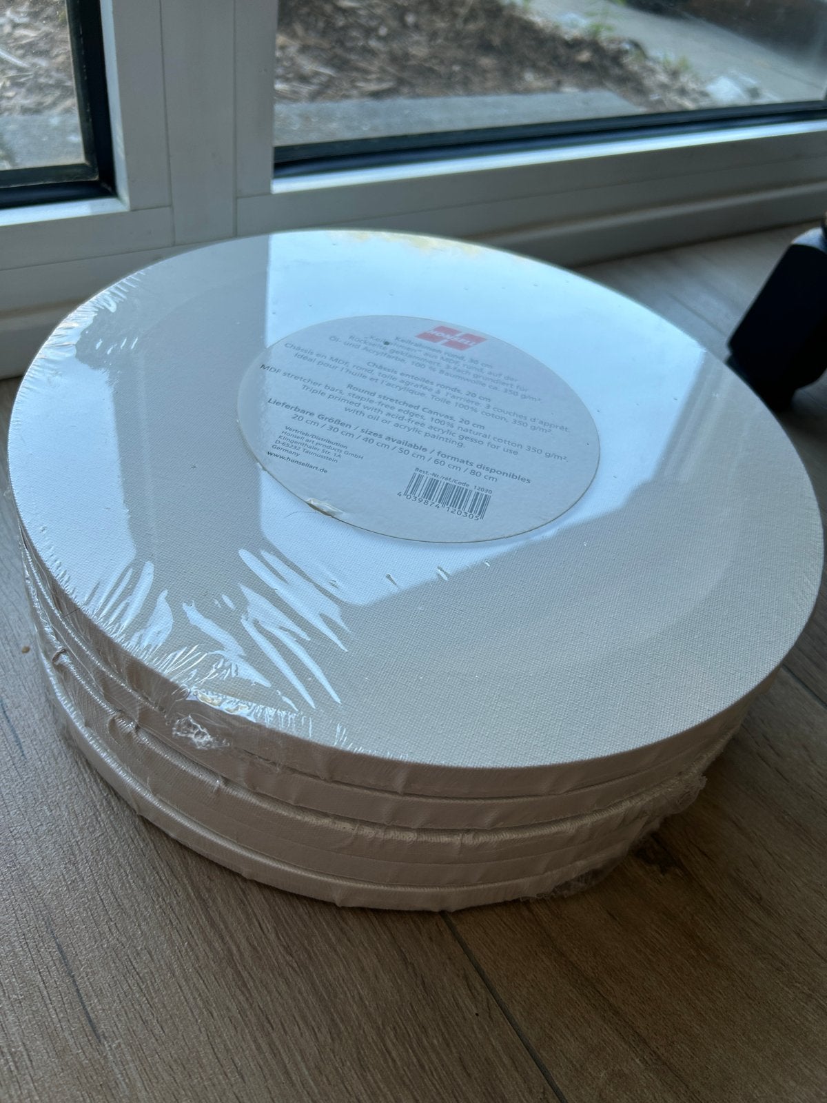 Schilderdoek Canvas rond 30 cm 5st NIEUW, Ophalen of Verzenden, Nieuw, Doek