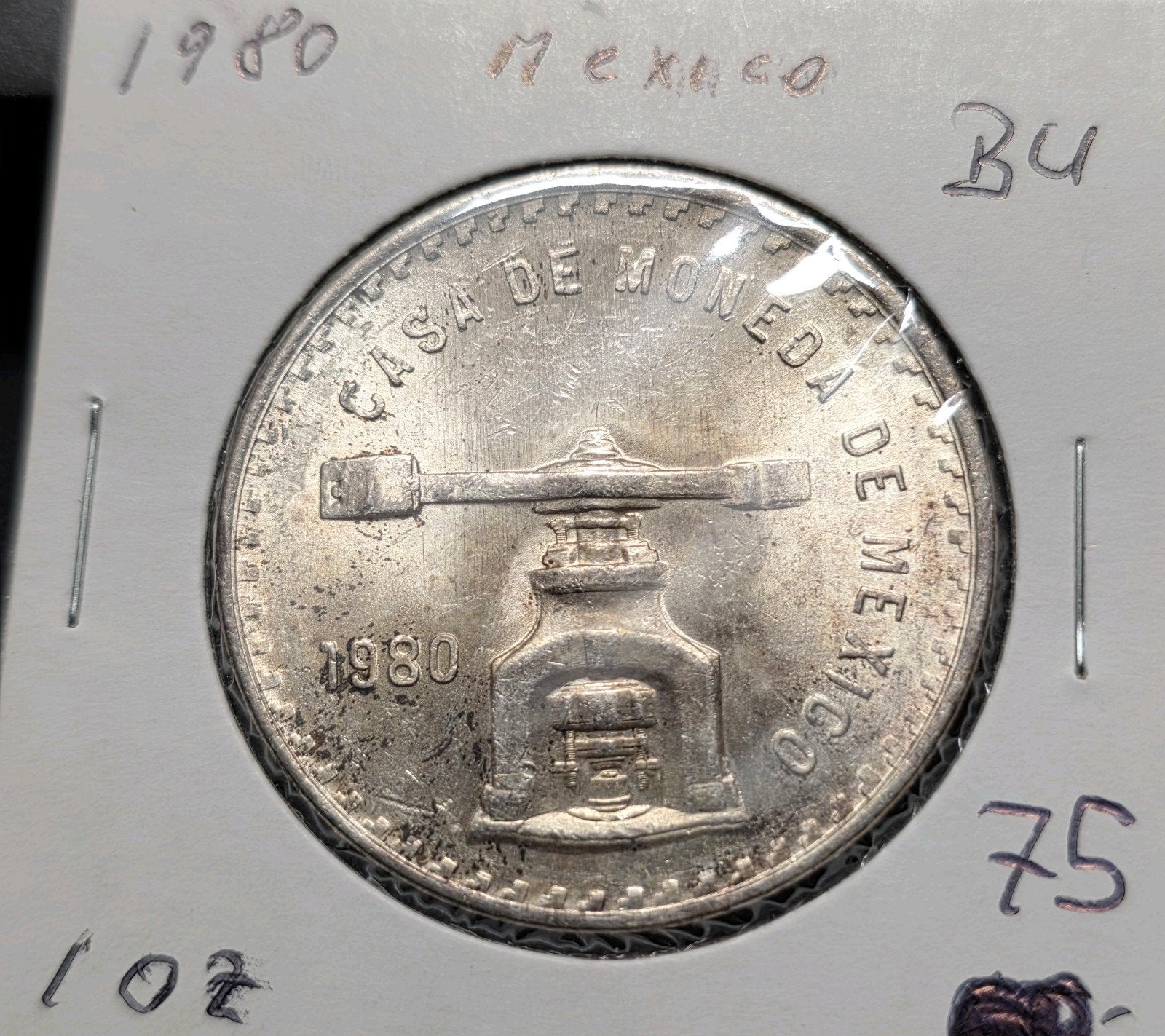 1oz mexico 1980, Verzenden, Midden-Amerika, Losse munt, Zilver