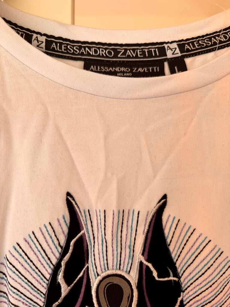 Alessandro Zavetti T-shirt met Anubis print, Ophalen of Verzenden, Nieuw, Maat 52/54 (L), Wit