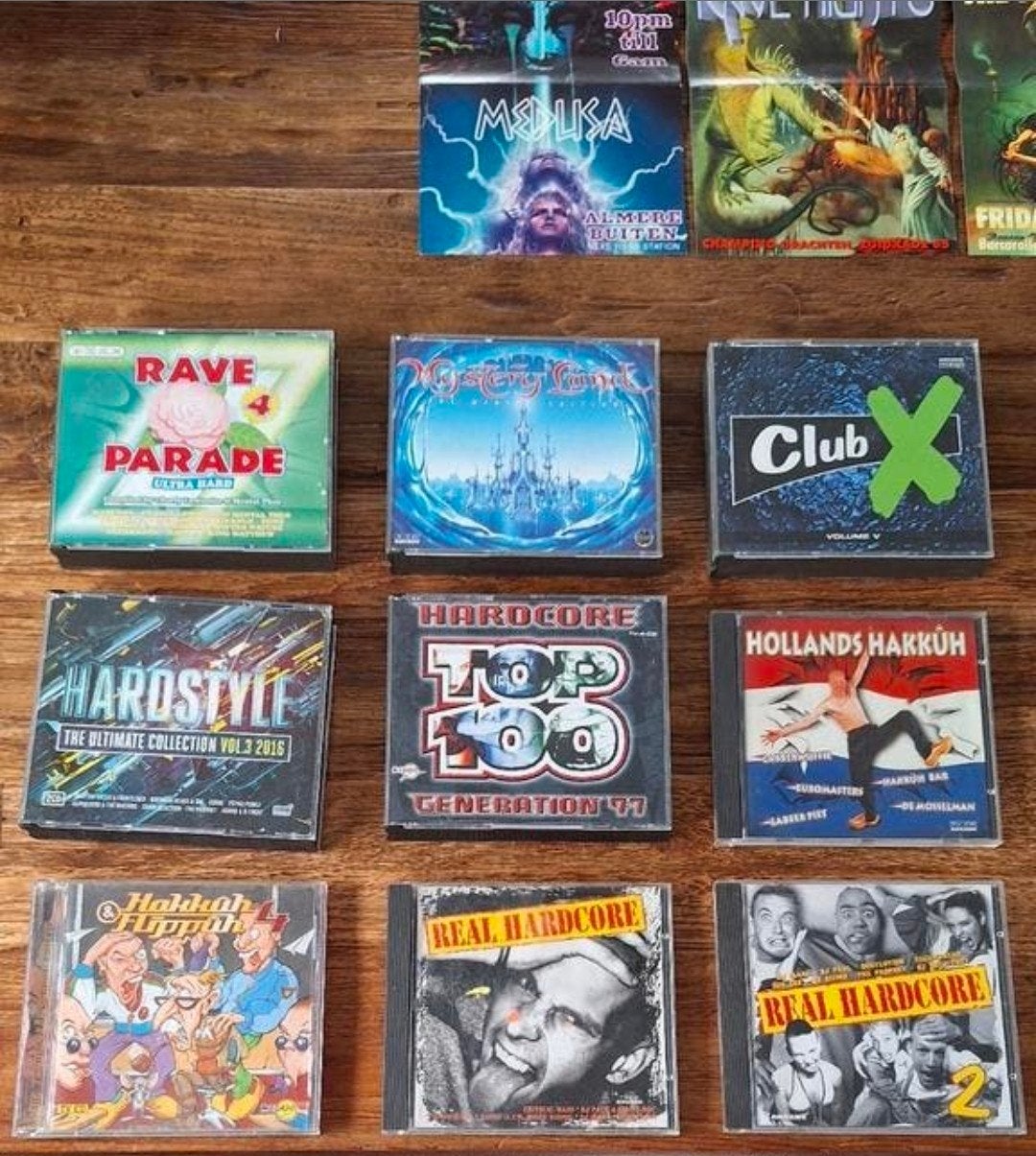 Hardcore/Dance CD's en Flyers - Grote Collectie, Cd's en Dvd's, Cd's | Dance en House, Gebruikt, Hardcore, Album, Inclusief doosje