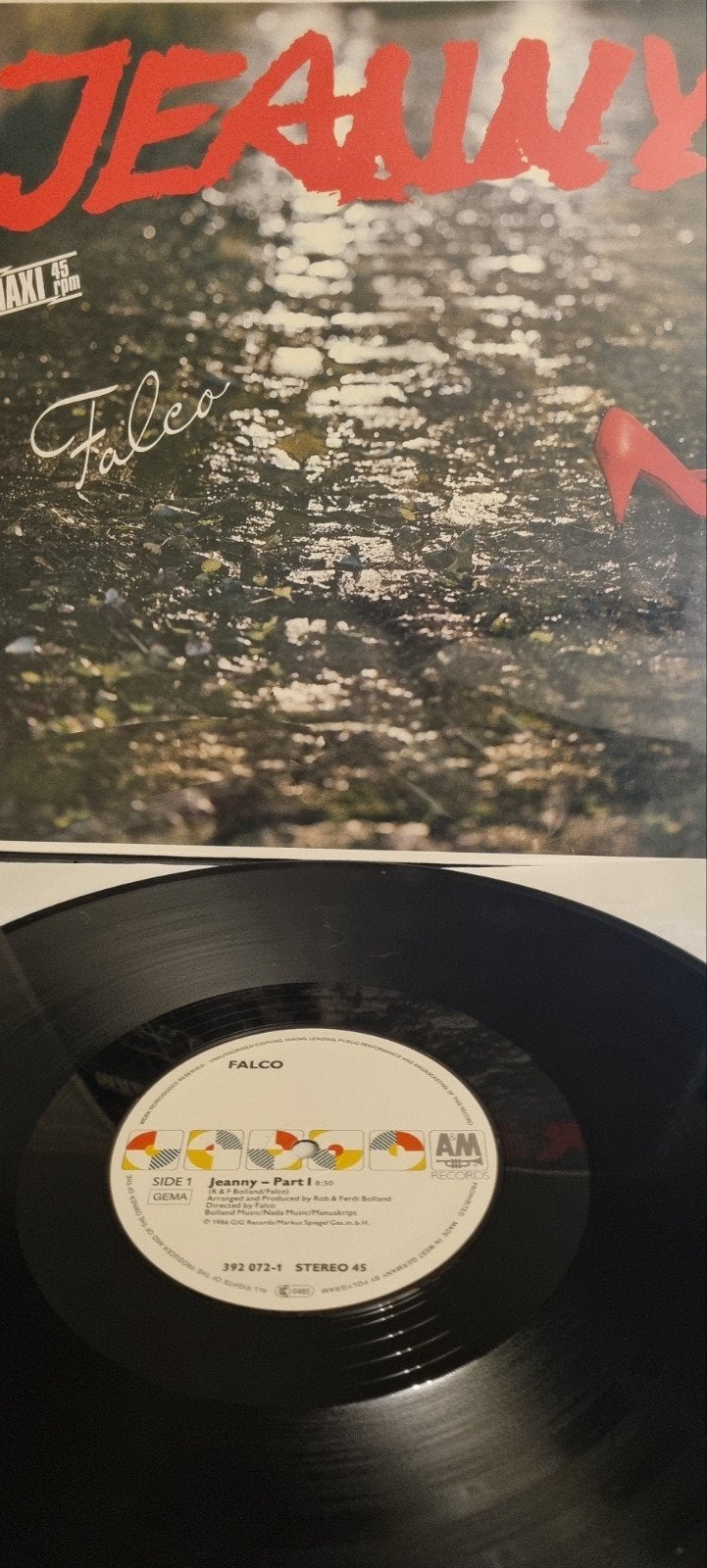 Falco - Jeanny Part 1 & Männer Des Westens (12 "Vinyl Singl, Gebruikt, 7 inch, Ophalen of Verzenden, Pop