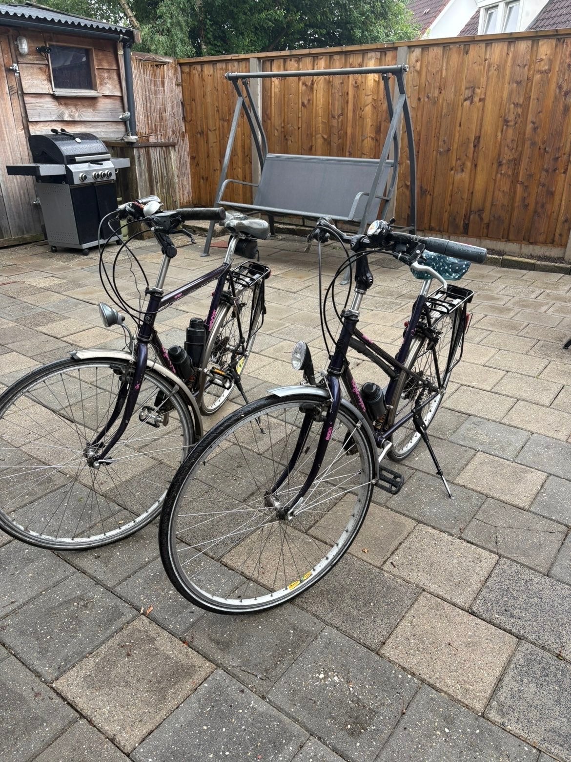 Set Koga Miyata heren- en damesfiets, Velgrem, Versnellingen, Ophalen, Overige merken