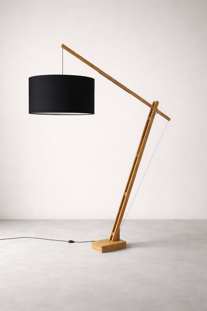 Zeer grote, moderne lamp, Huis en Inrichting, 200 cm of meer, Modern, design, strak, natuurlijk, Nieuw, Textiel