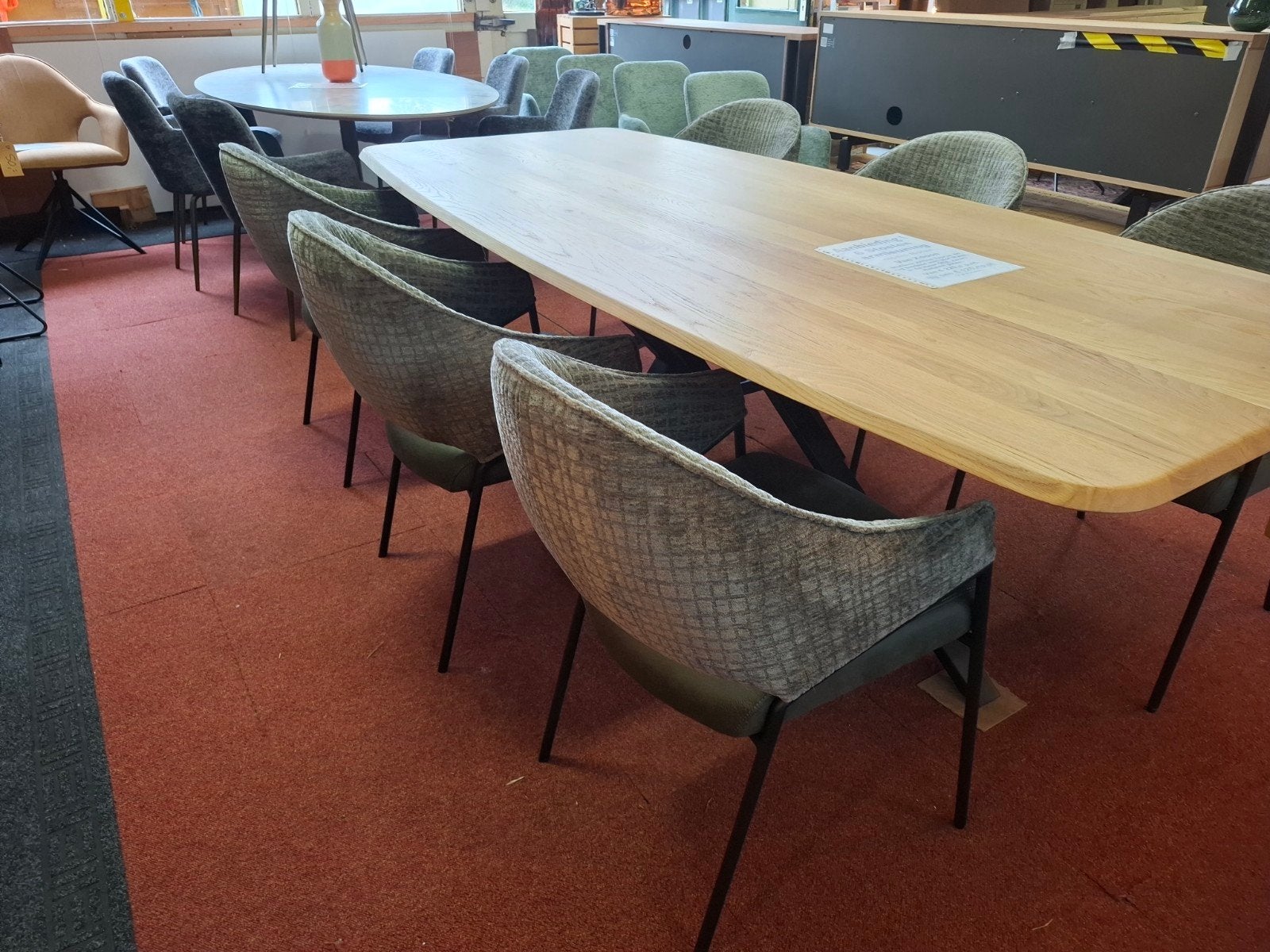6 Nieuwe Armleuning stoelen, Olijf,  Model Nolan Xooon, Huis en Inrichting, Ophalen, Overige kleuren, Leer, Nieuw