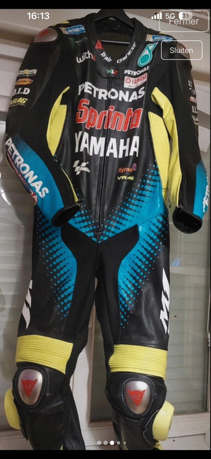 Dainese motorpak 1 delig valentino rossi replica, Ophalen of Verzenden, Tweedehands, Heren, Combipak