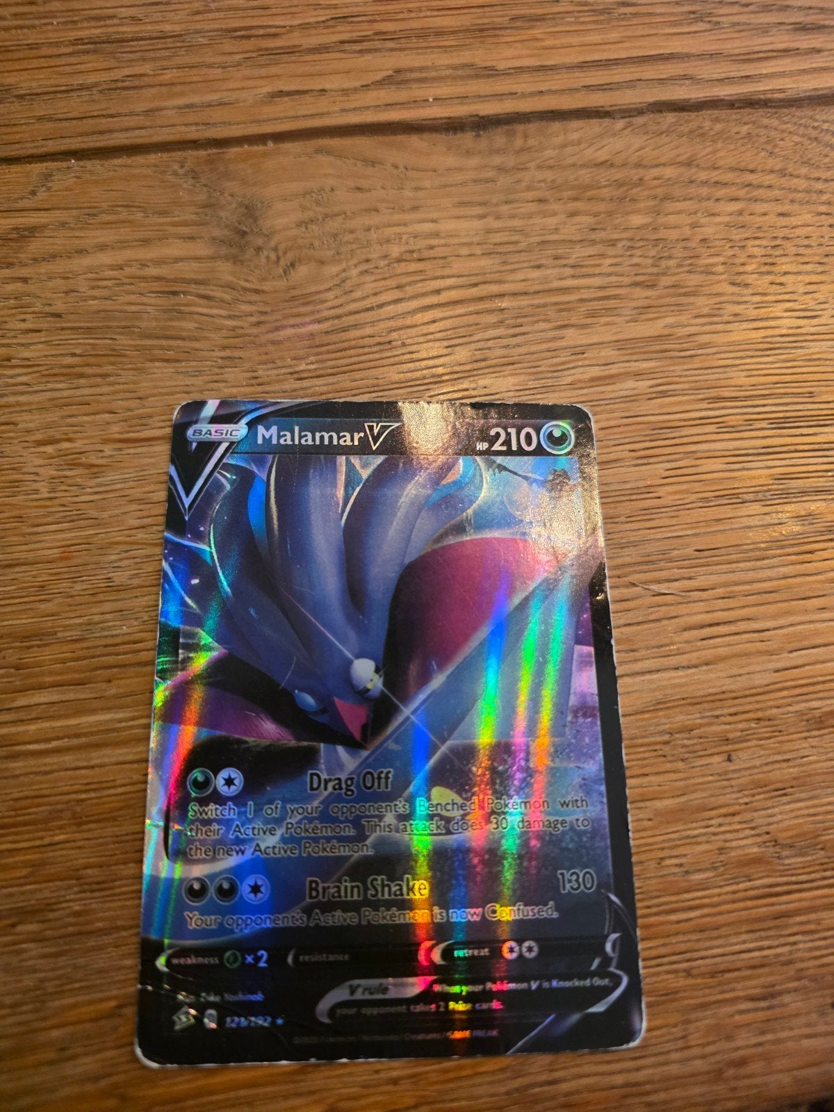 Malamar V Pokémon Kaart - Holo Rare, Ophalen of Verzenden, Nieuw, Losse kaart, Foil