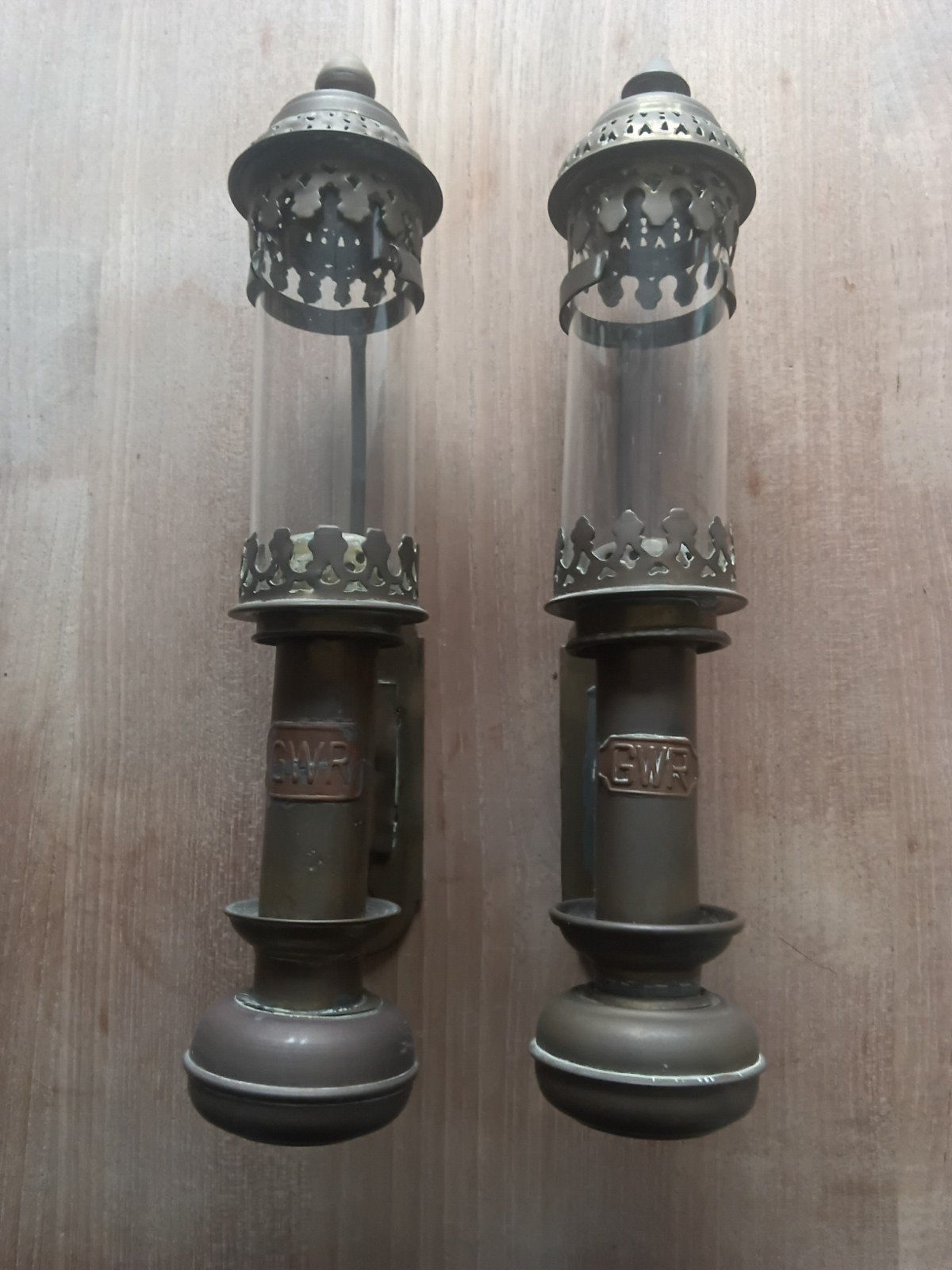 Antieke GWR Spoorweglampen (set van 2), Antiek en Kunst, Antiek | Lampen, Ophalen of Verzenden