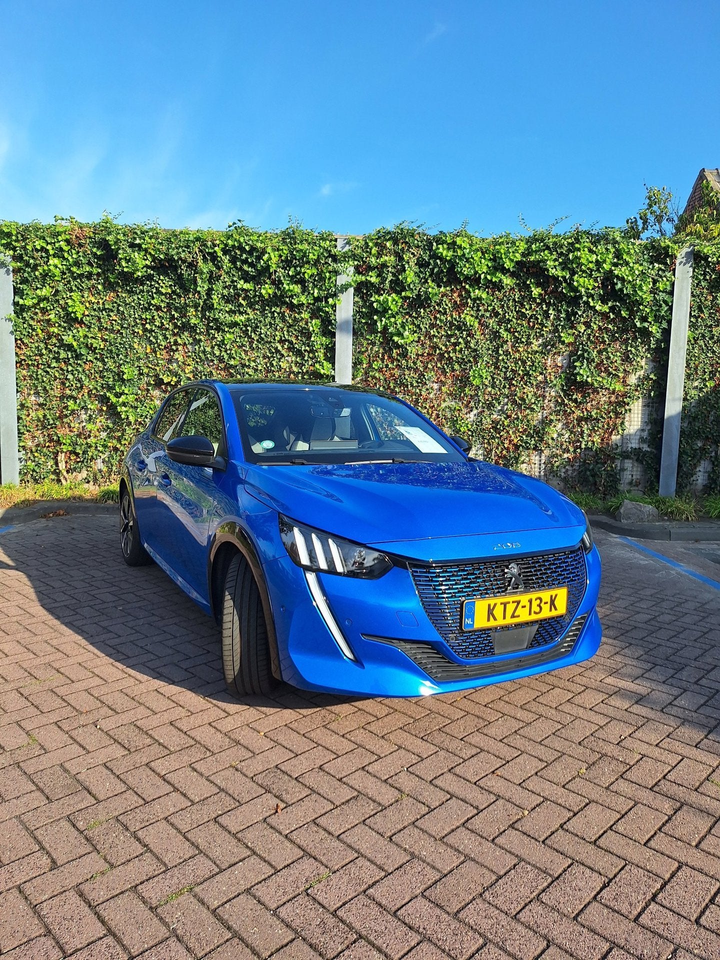 Peugeot E-208 | 11kW | Warmtepomp | ACC | Camera | Stoelverw, 50 kWh, Gebruikt, Blauw, Leder en Stof