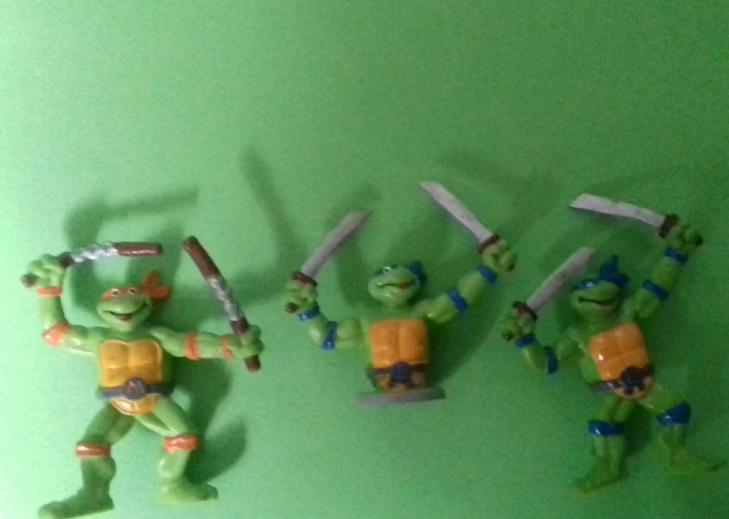 3 teenage turtle figuren, Ophalen of Verzenden, Gebruikt