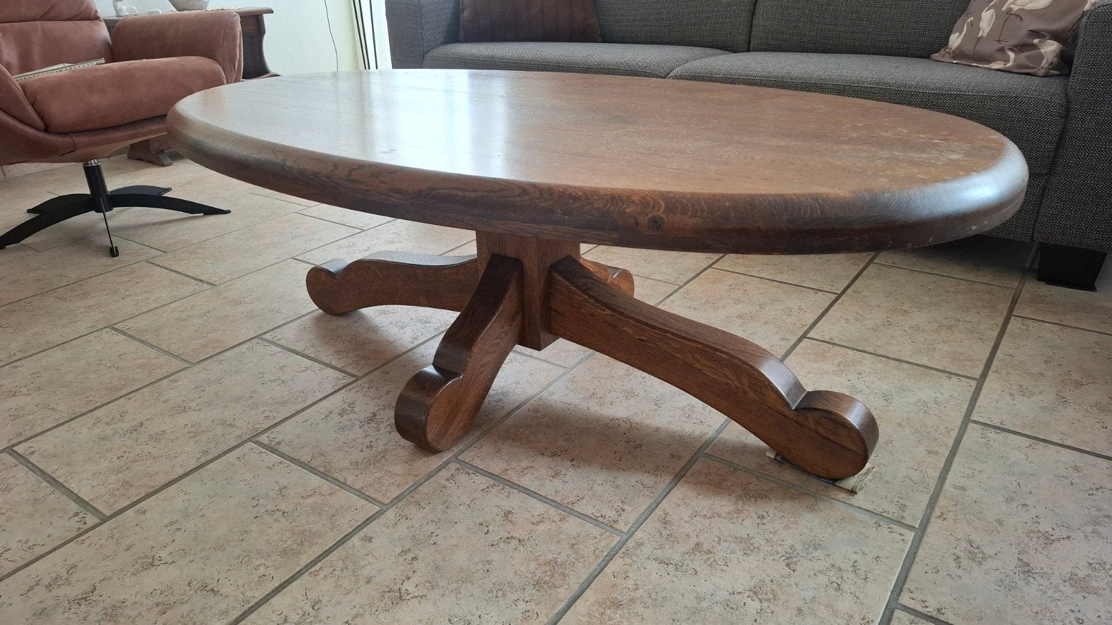 eiken salontafel, Ophalen