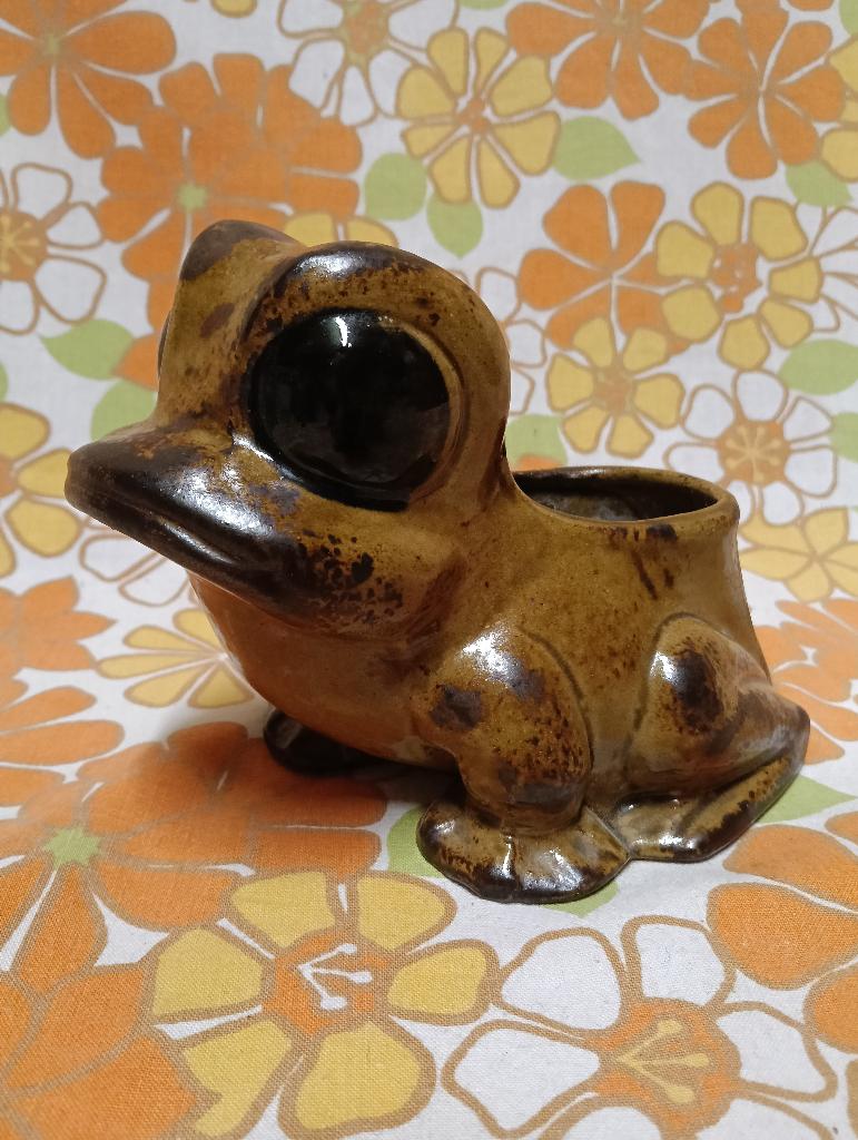 Vintage kikker bloempot, Verzenden, Binnen, Zo goed als nieuw, Overige vormen