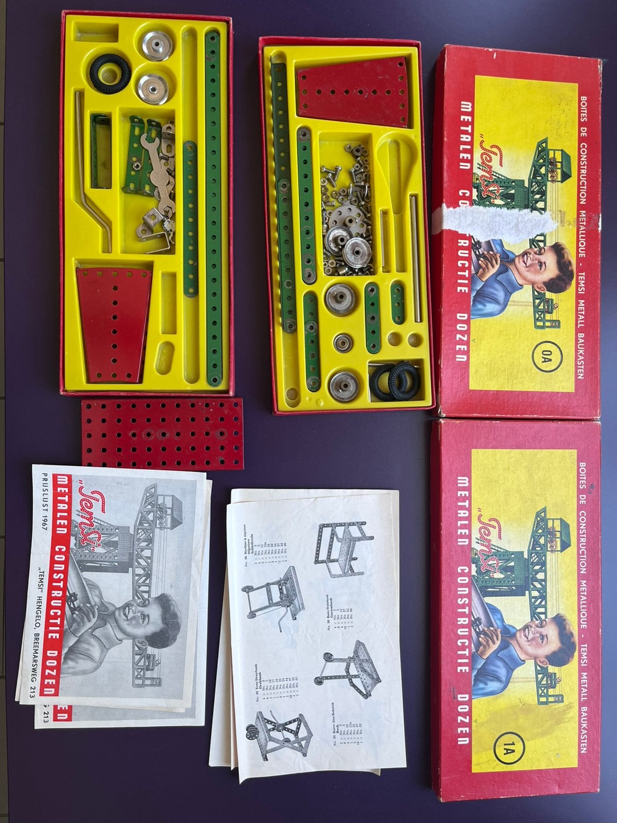 Temsi metalen constructiedozen jaren 60, Ophalen of Verzenden