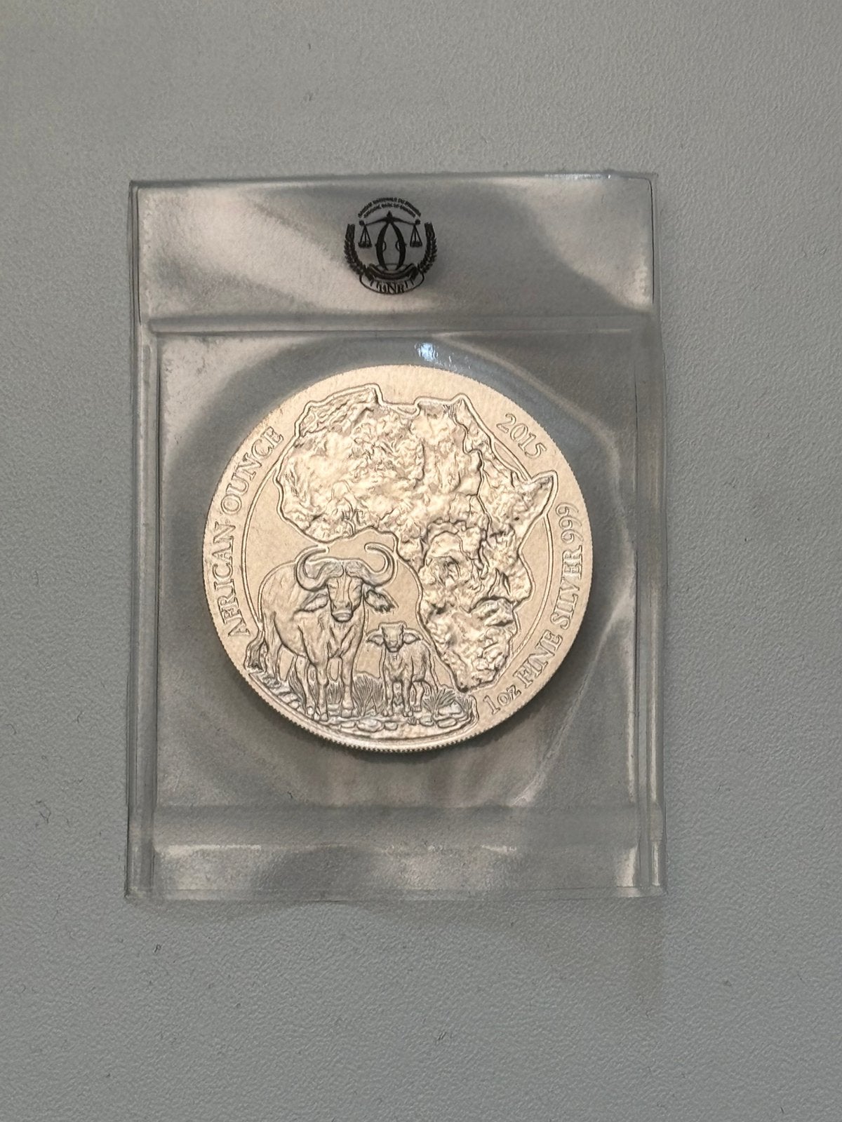 1oz 0.999 zilveren munt Rwanda Buffel 2015, Verzenden, Overige landen, Losse munt, Zilver