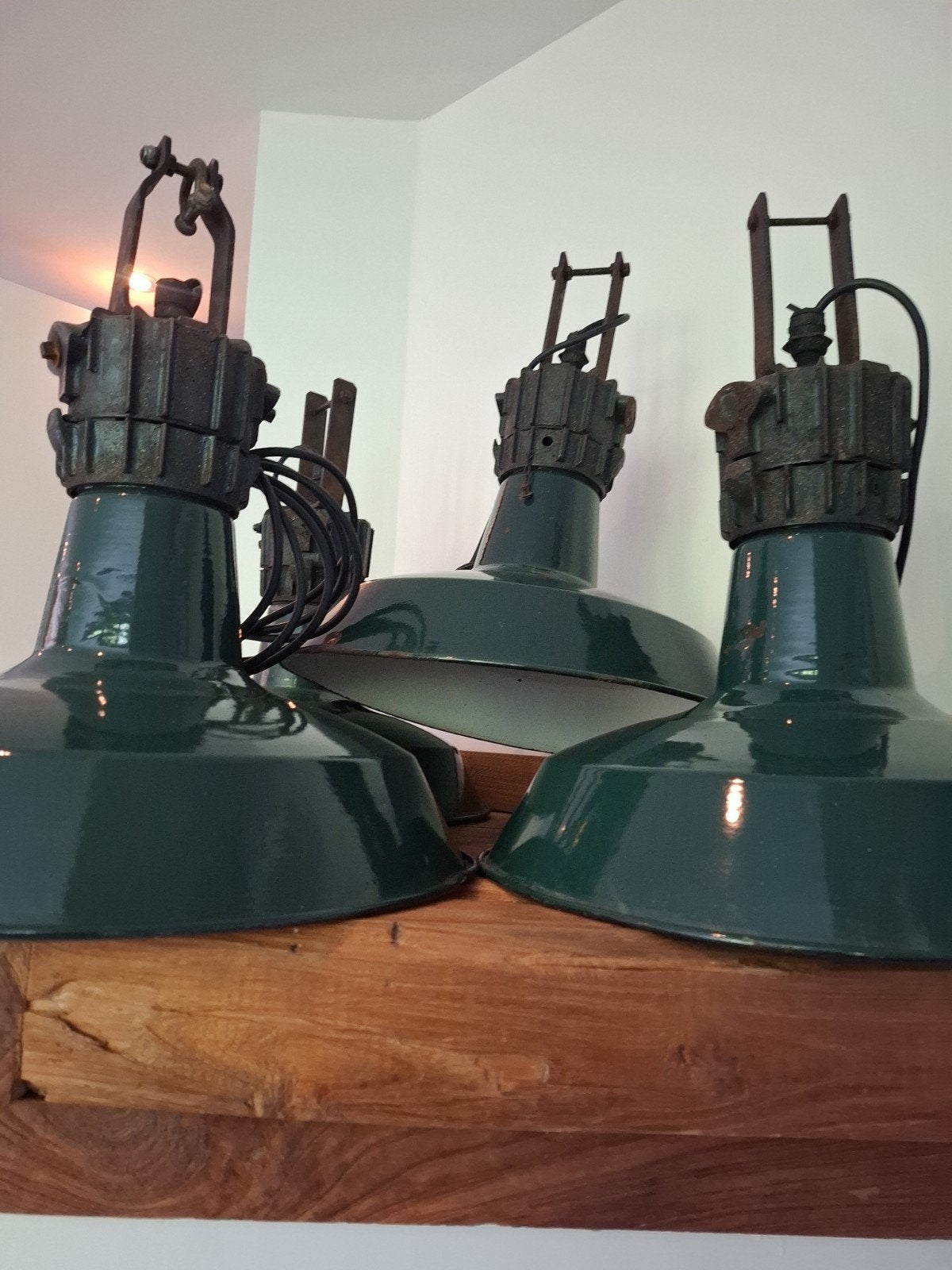 Franse fabriekslampen SAMMODE 4 stuks, Ophalen