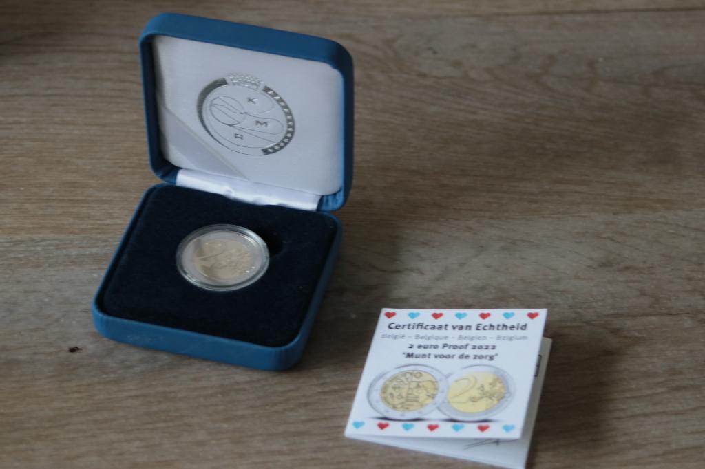 2 Euro Proof 2022 België "Munt voor de Zorg", Postzegels en Munten, Munten | Europa | Euromunten, Ophalen of Verzenden, België