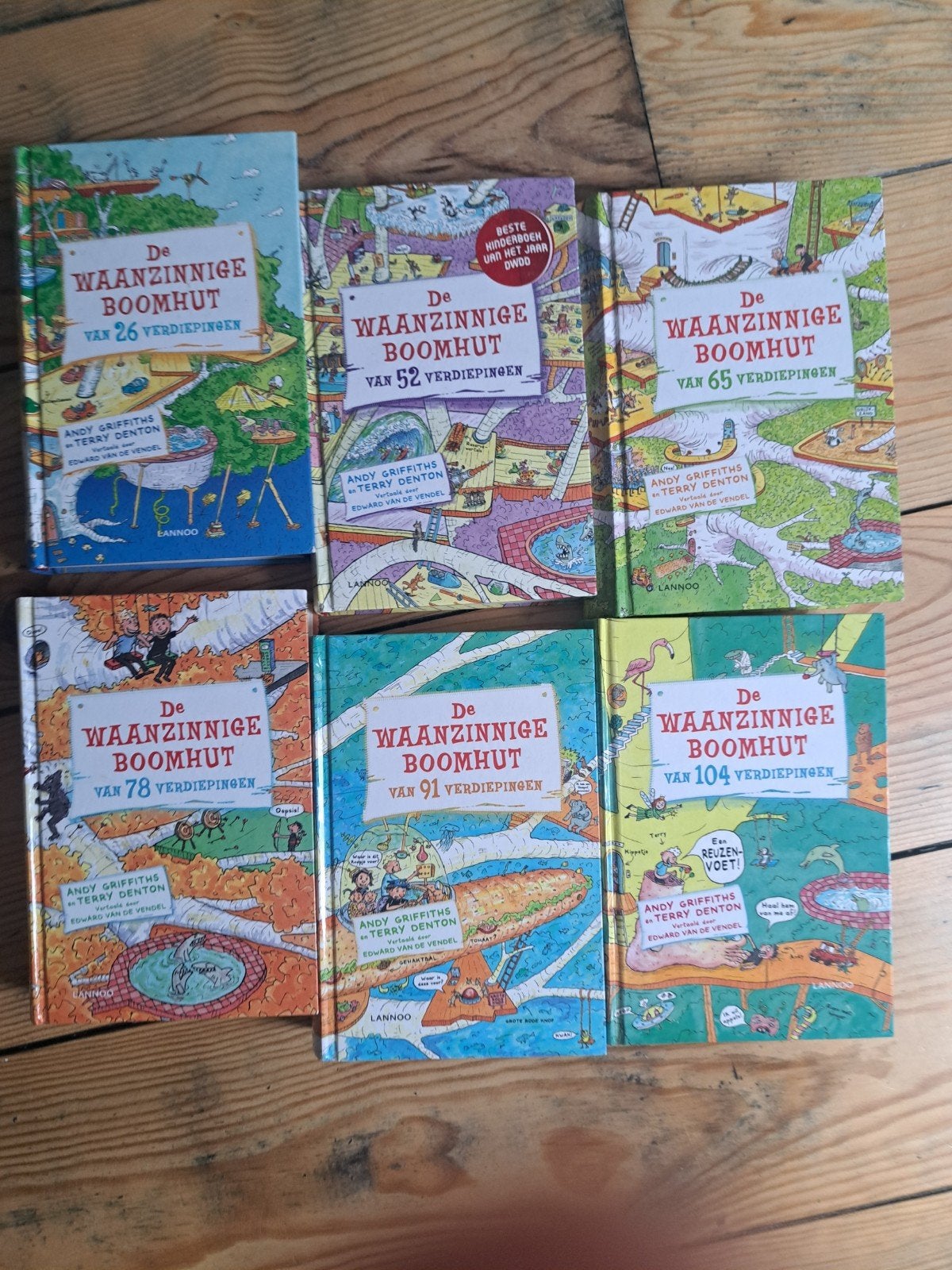 De Waanzinnige Boomhut 26,52, 65, 78, 91 en 104 Verdiepingen, Boeken, Ophalen, Gelezen, Andy Griffiths en Terry Denton, Fictie