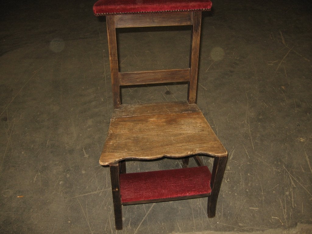 Antieke Bidstoel, Huis en Inrichting, Stoelen, Ophalen, Gebruikt, Bruin, Eén