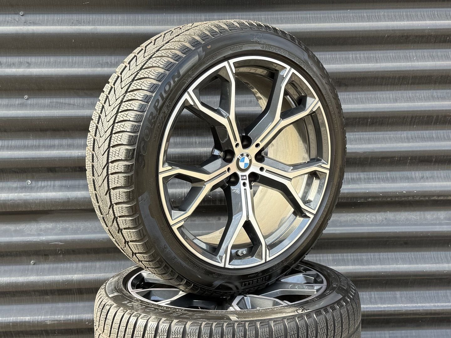 NWE 21” Orig Bmw Styl 741M G05 X5 X6 G06 velgen Winterbanden, Gebruikt, -, -, Banden en Velgen