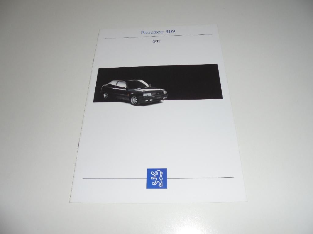 brochure Peugeot 309 GTI  1993, Ophalen of Verzenden, Nieuw, Peugeot