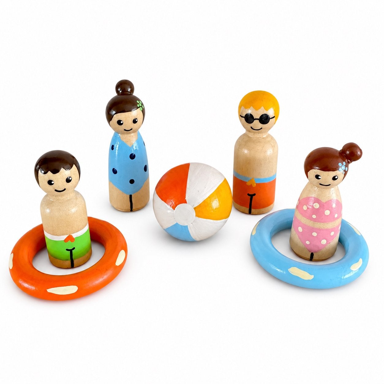 Houten Zomer Pegdolls met Speelrijst - Sensorisch Spel, Michelle-eekkie@outlook.com, Nieuw, Ophalen of Verzenden, Mies en Hout