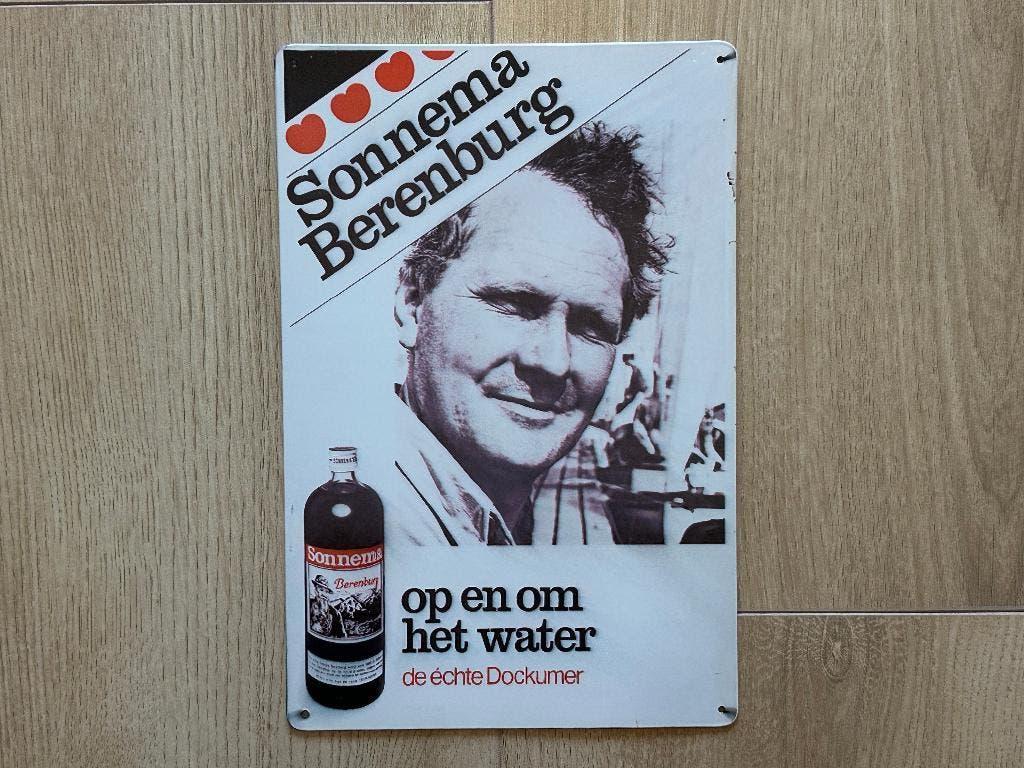 Reclamebord Sonnema Berenburg 20x30, Ophalen of Verzenden, Zo goed als nieuw, Reclamebord