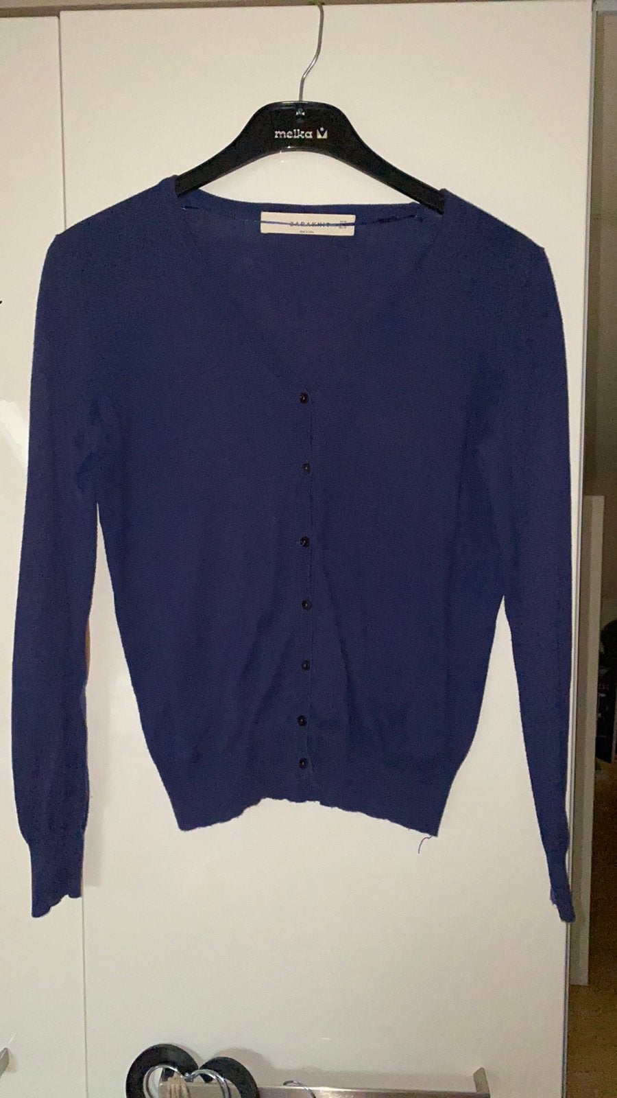 Zara donker blauw vest maat M 38 met suède op de ellebogen, Ophalen of Verzenden, Zo goed als nieuw, Maat 38/40 (M), Blauw