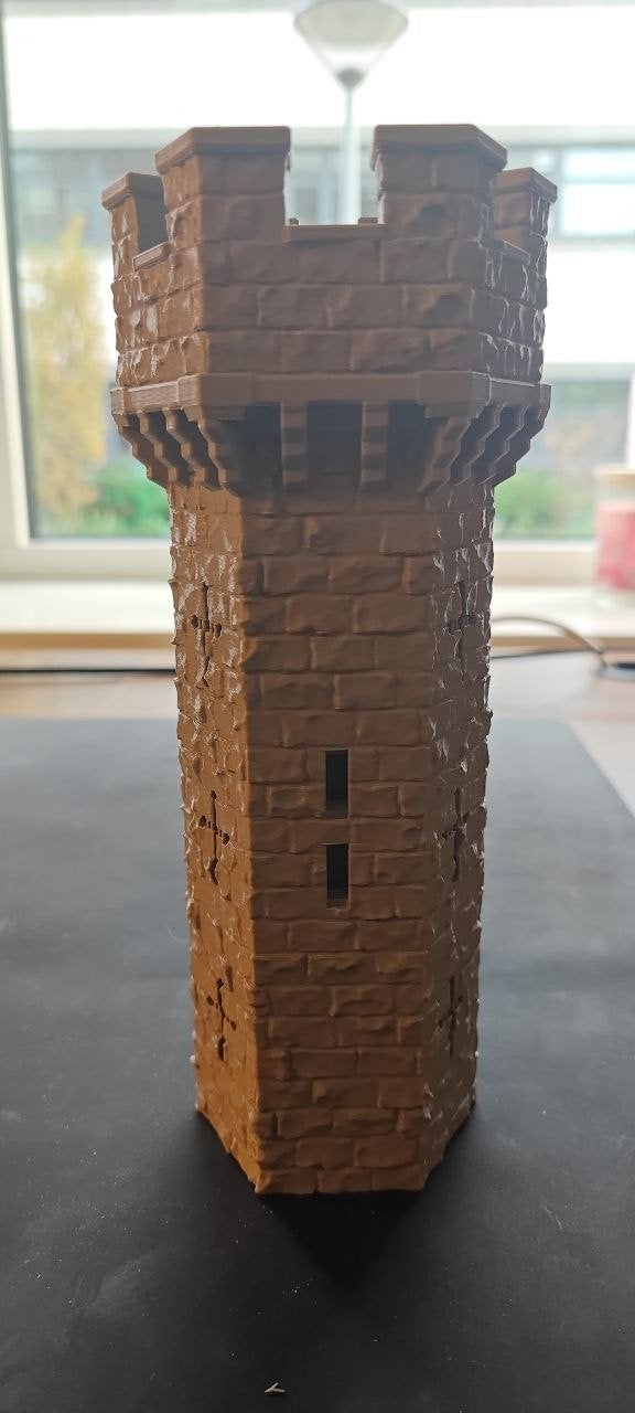 Middeleeuwse Toren 20 cm - 3D Geprint Wargame Terrein, Ophalen of Verzenden, Nieuw, Historisch, Toebehoren