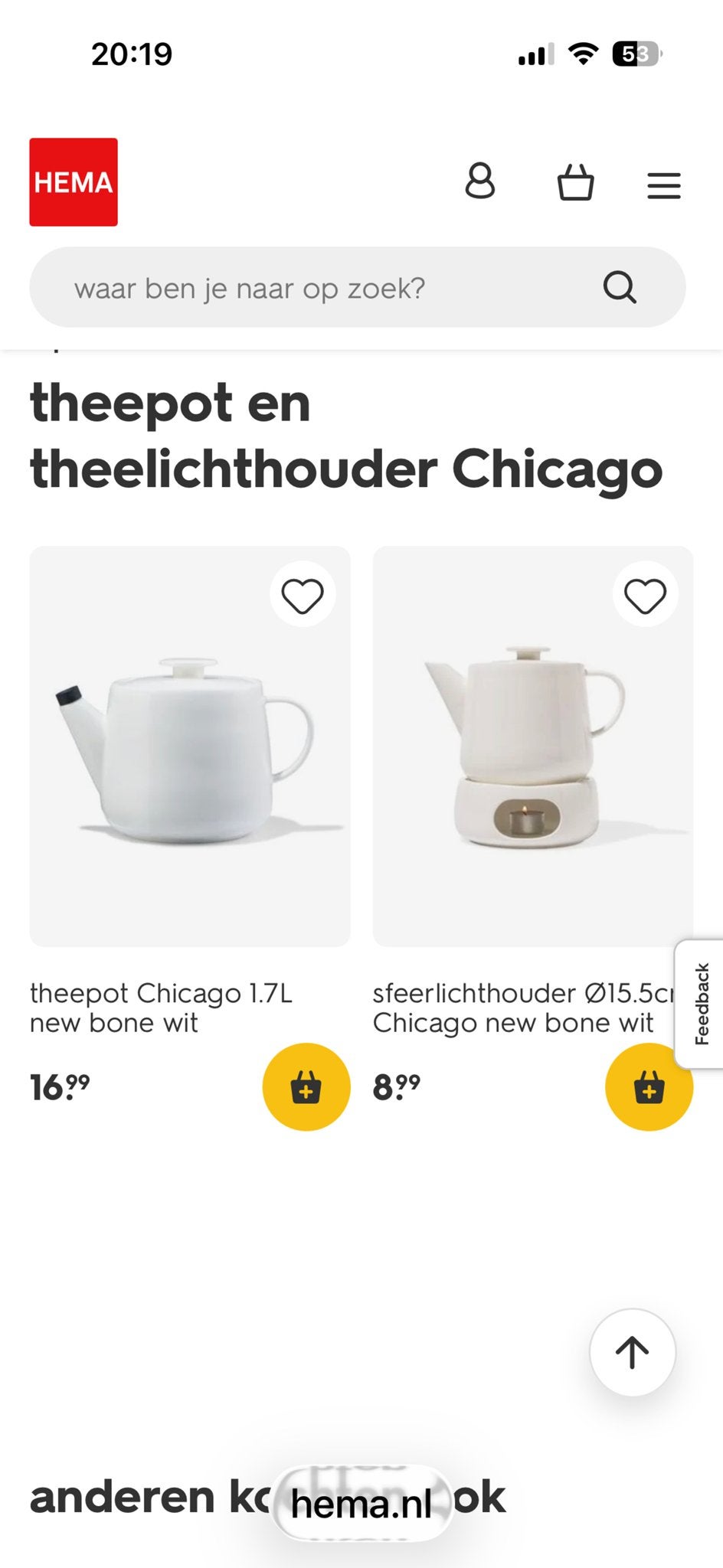 HEMA Theepot en Theelichthouder Chicago 1.7L Wit, Theepot/fluitketel, Ophalen of Verzenden, Zo goed als nieuw, Steen/keramiek