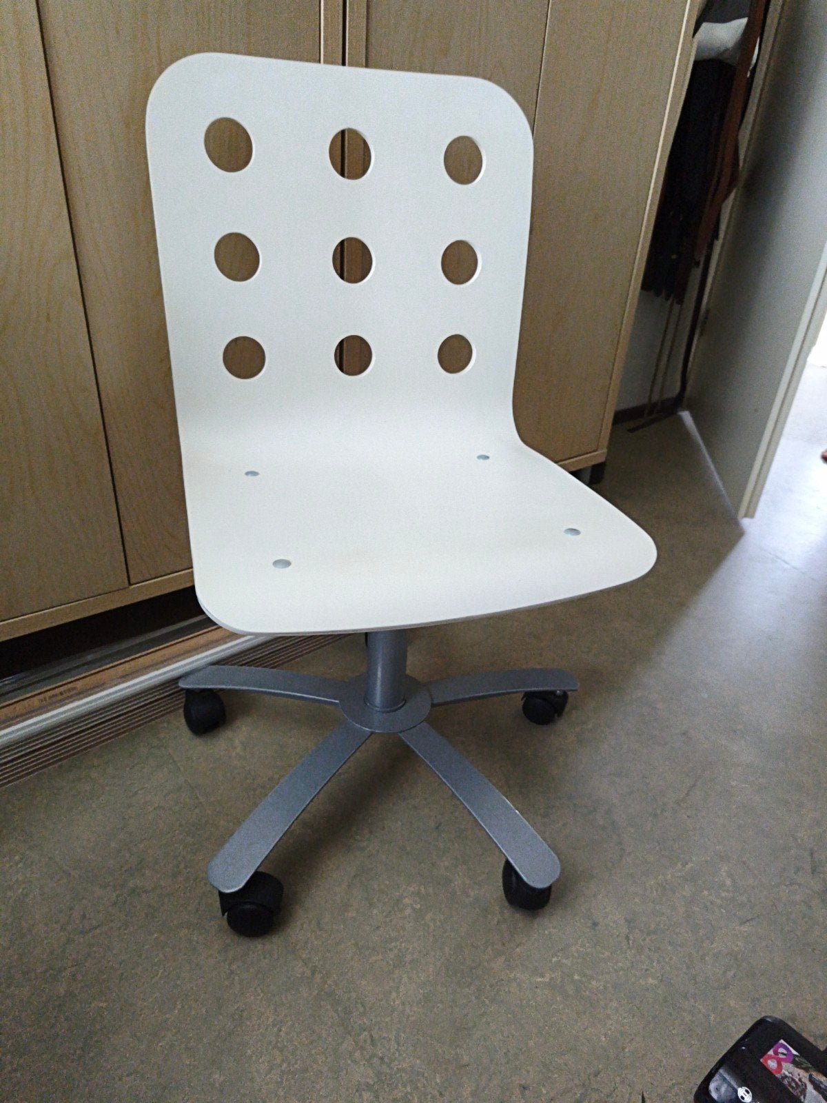 Witte houten IKEA bureaustoel, Ophalen, Gebruikt, Wit, Bureaustoel