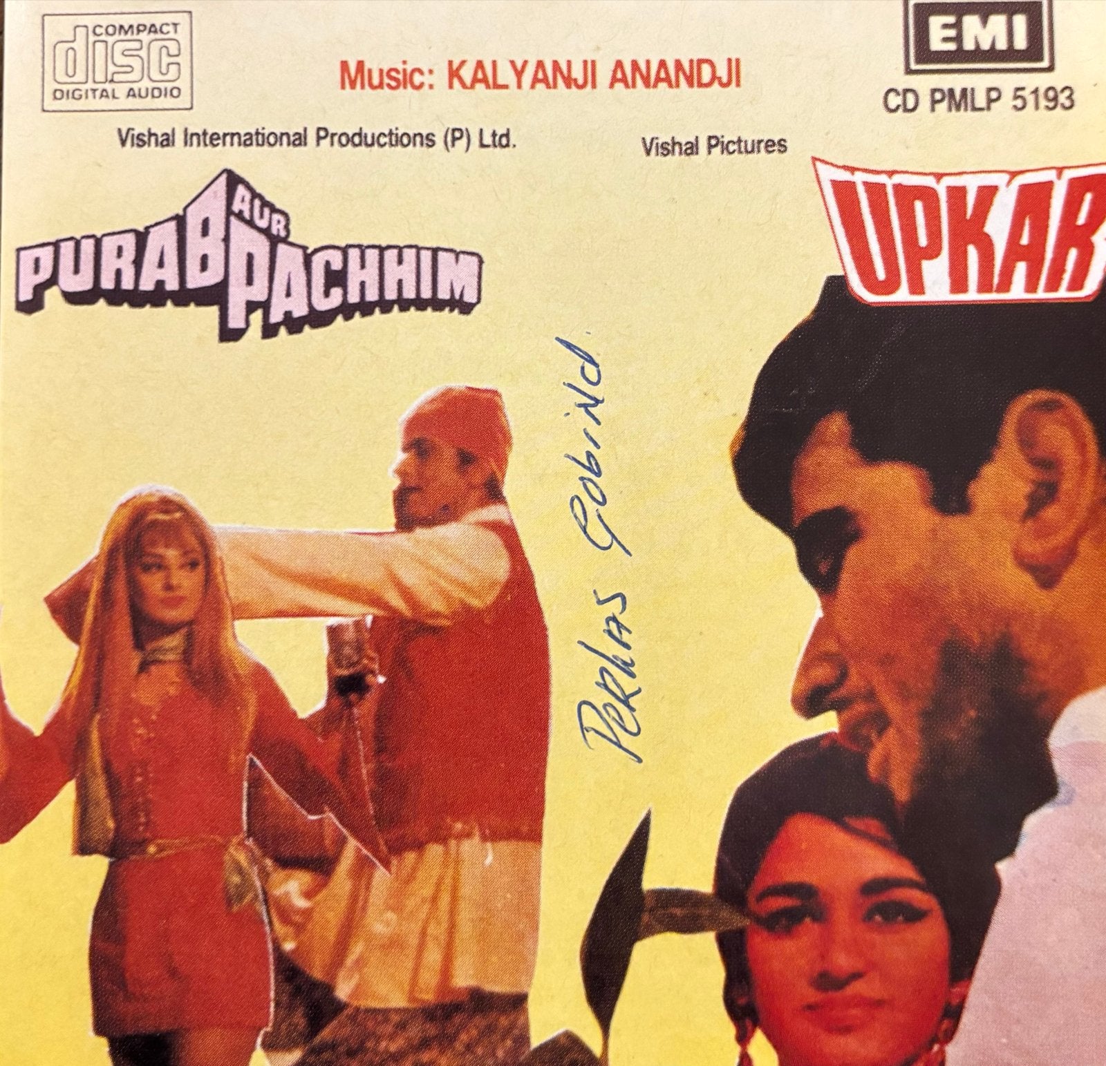 Upkar & Purab Aur Pachhim Soundtrack CD - Bollywood Klassiek, Verzenden, Gebruikt, Album, Inclusief boekje
