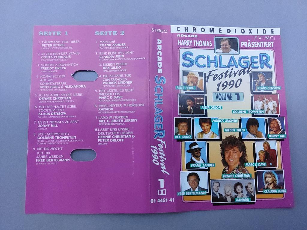 HARRY THOMAS - SCHLAGER FESTIVAL 1990 VOLUME 1 (MC), Ophalen of Verzenden, Zo goed als nieuw, Origineel, 1 bandje