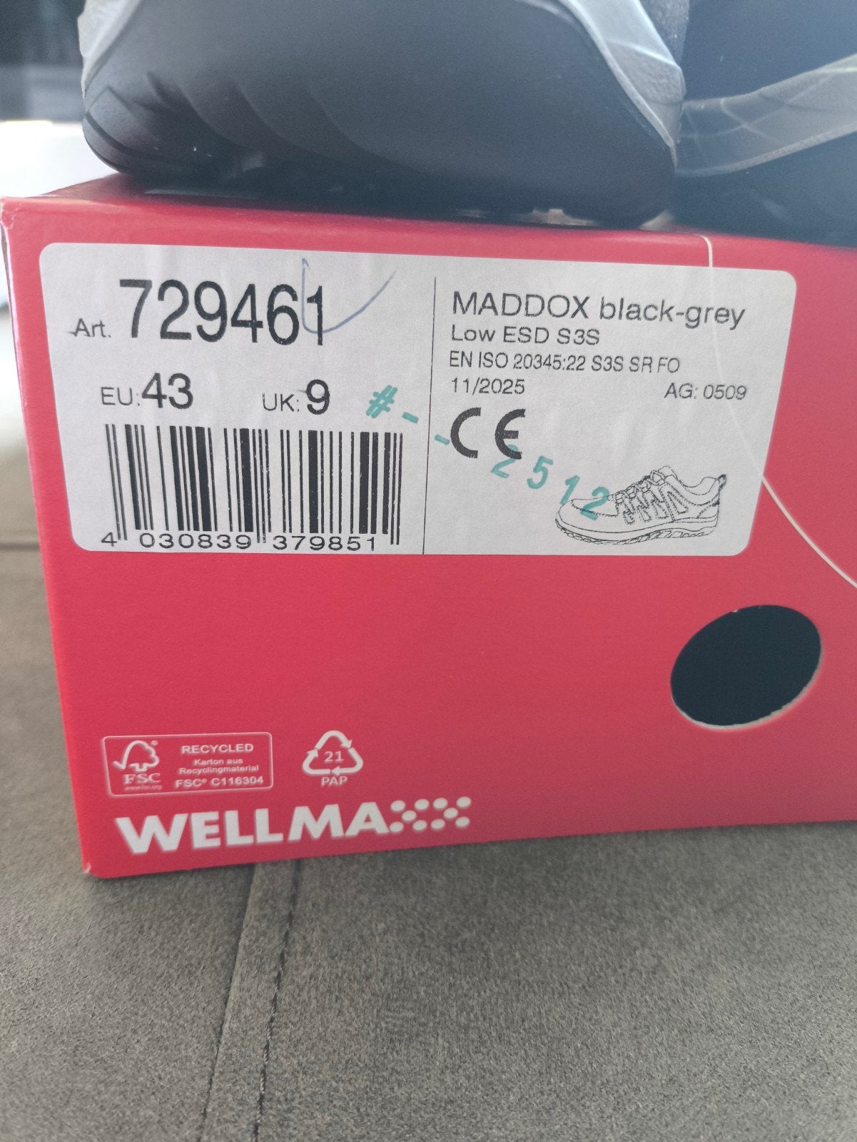 ELTEN MADDOX black-grey S3S veiligheidsschoenen, maat 43, Kleding | Heren, Schoenen, Zwart, ELTEN, Nieuw, Ophalen of Verzenden