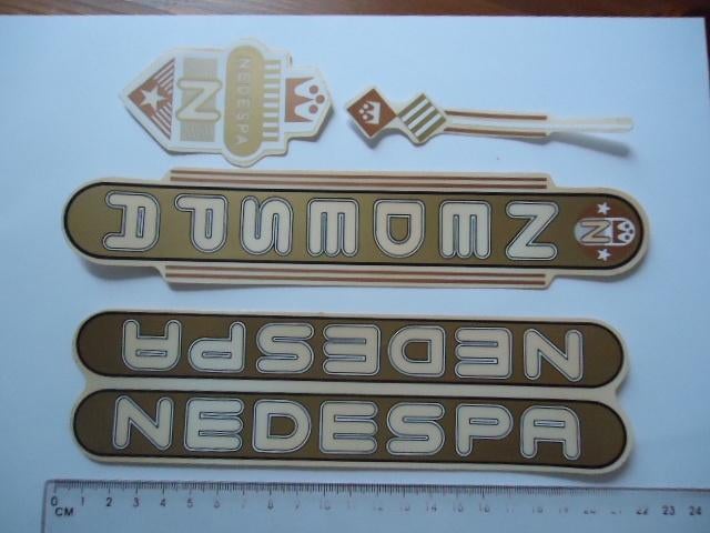 sticker oud NEDESPA Vespa scooter oriigneel vintage retro, Verzenden, Zo goed als nieuw, Bedrijf of Vereniging
