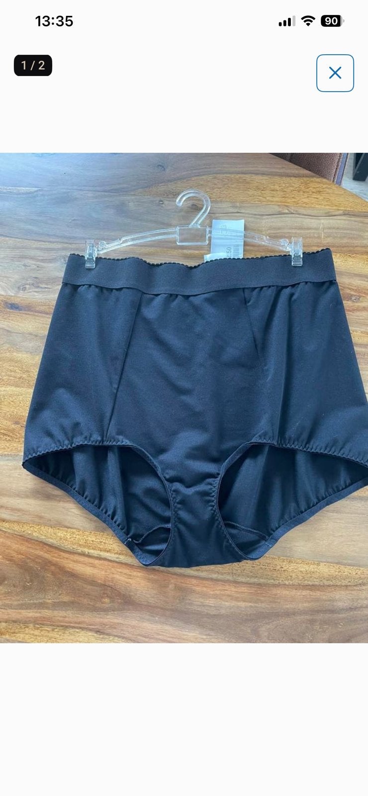 Ulla dessous correctie slip maat 50 en 52 classic 1260, Verzenden, Zwart, Slip