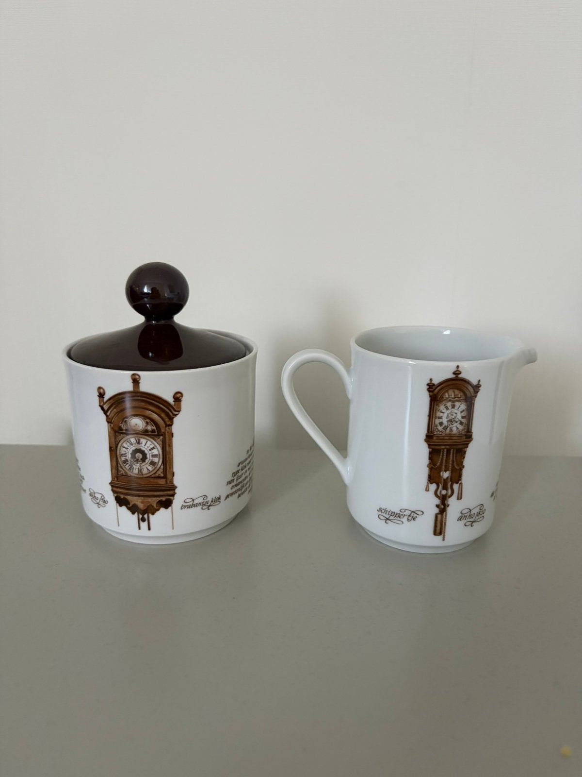 Metterteich Vintage melkkannetje suikerpot melk suiker, Ophalen of Verzenden, Zo goed als nieuw, Porselein, Overige typen
