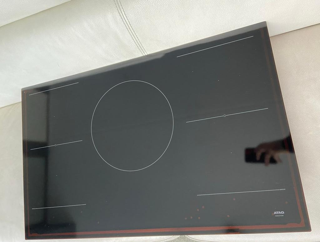 Atag inductie kookplaat 84 cm 5 zone’s flex HI09571EV zgan, Ophalen of Verzenden, Zo goed als nieuw, Energieklasse A of zuiniger