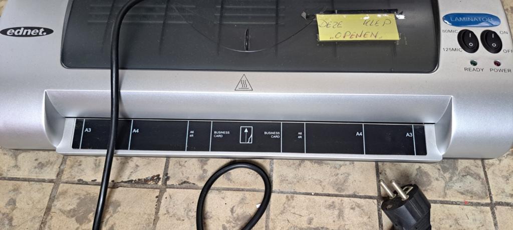 Ednet A3 Laminator met lamineerhoezen, Ophalen