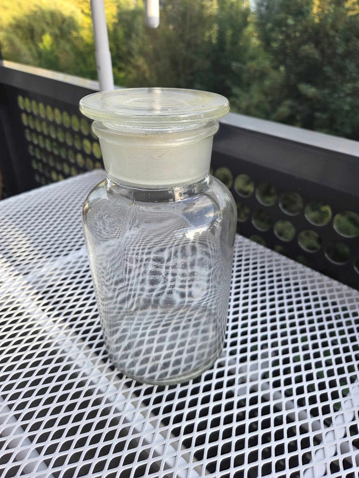 Vintage Glazen Apothekersfles met Stop, Antiek en Kunst, Ophalen of Verzenden