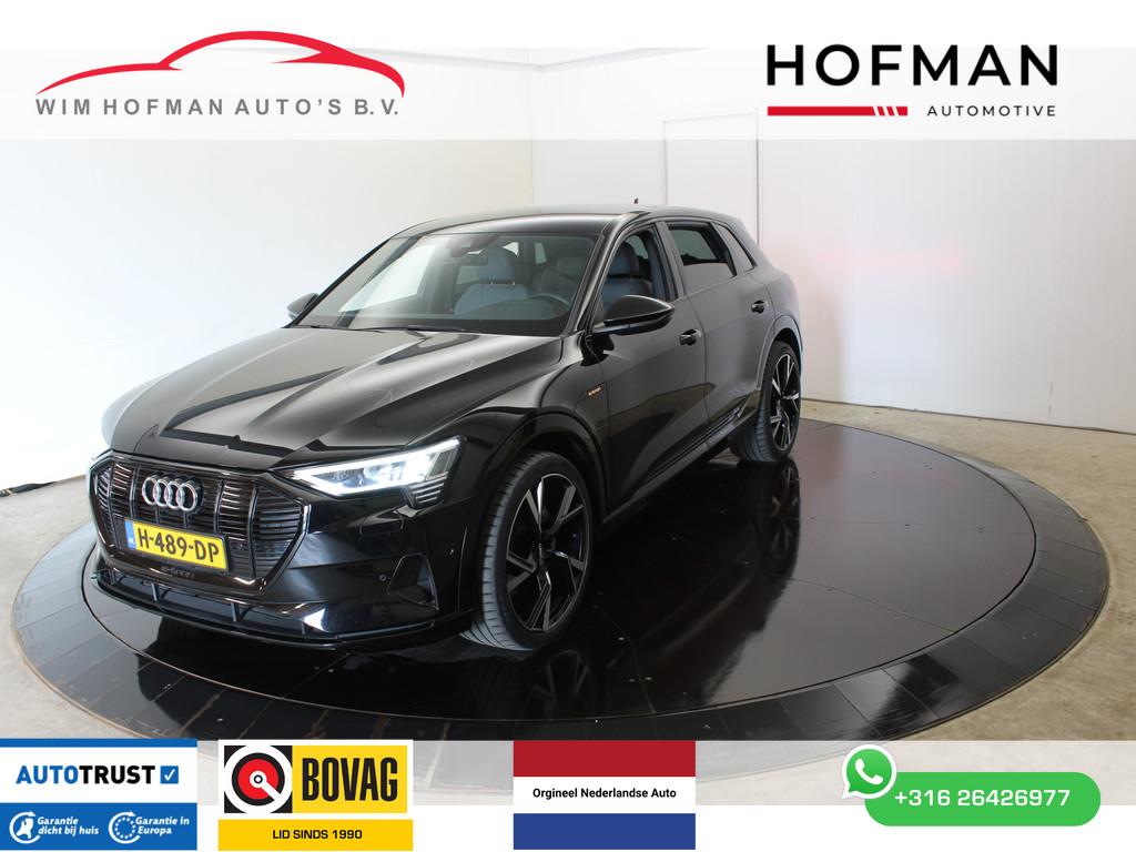 Audi e-tron 55 quattro S-line adv 95 kWh 408 Pk SOH 100% Cam, Auto's, Audi, Automaat, 131 €/maand, Zwart, 95 kWh